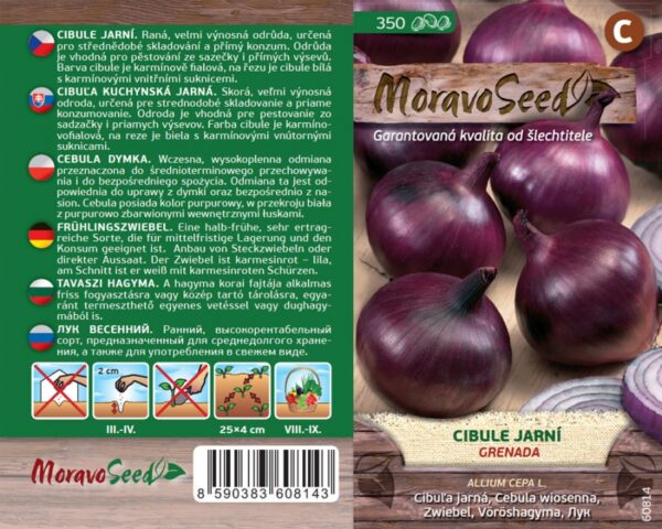 Cibuľa jarná - Allium cepa L. - Grenada - červená semienka