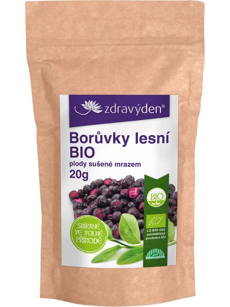 Čučoriedky lesné BIO sušené mrazom 20g