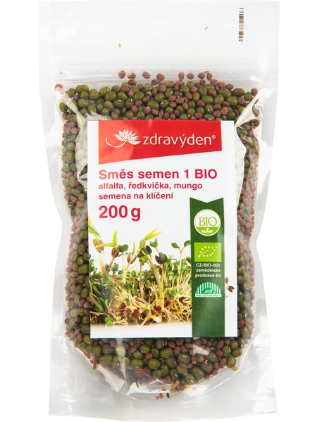 Zmes semien na klíčenie 1 BIO - lucerna, reďkovka, mungo 200g